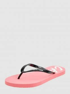 Großhandel ? Calvin Klein Underwear Zehentrenner Mit Riemen In Lack-Optik - Neon Pink ?