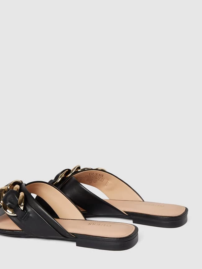 Beste Bewertungen von ? Guess Pantoletten Mit Label-Applikation In Metallic - Schwarz ? – Bild 3