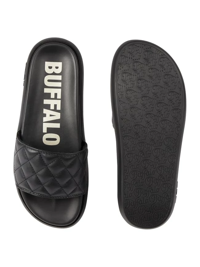 Neu ? Buffalo Pantolette In Leder-Optik Modell 'Rey' - Schwarz ? – Bild 4