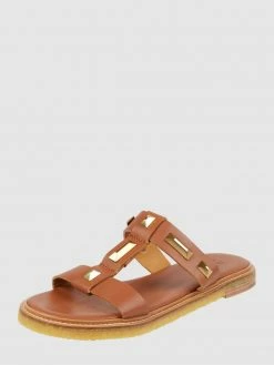 Bester Verkauf ? ALPE Pantolette Aus Leder Modell 'Vero' - Taupe ?