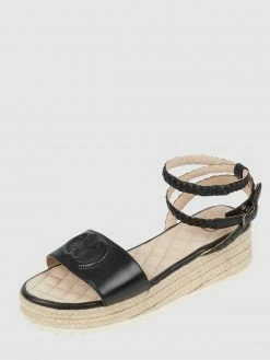 Großhandel ? Gerry Weber ? Shoes ? Sandalen Aus Leder Mit Plateausohle Modell 'Bari' - Schwarz ?