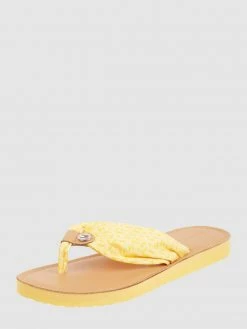 Brandneu ? Tommy Hilfiger Zehentrenner Mit Riemen Aus Textil - Gelb ✔️