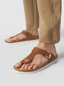 Schlussverkauf ✔️ Tom Tailor Zehentrenner Mit Dornschließe - Cognac ?