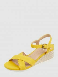 Auslauf ? Geox Wedges Aus Veloursleder Modell 'Ischia' - Gelb ?